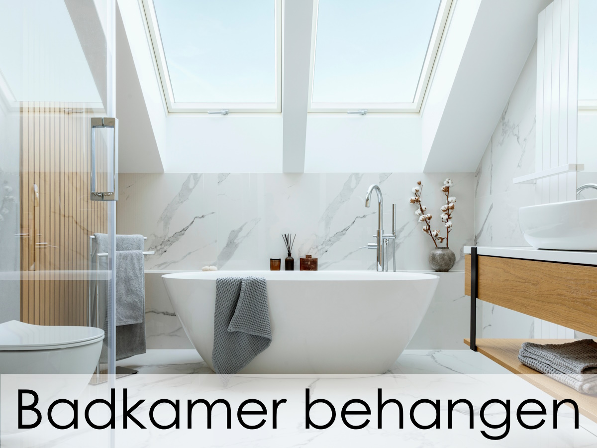 Badkamer behangen