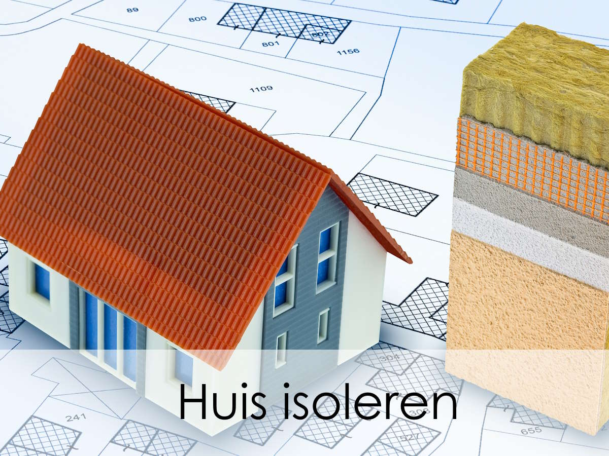 isoleren van het huis met isolatiemateriaal